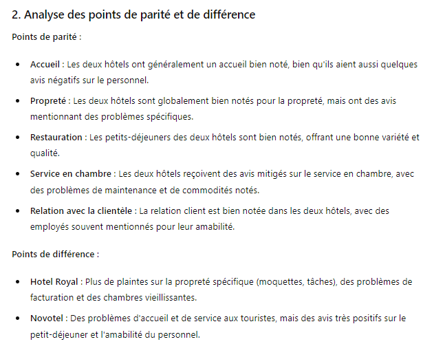 Cas d'usage : analyse des similitudes et des différences